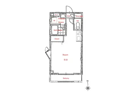 MJフォレスト(ワンルーム/1階)の間取り写真