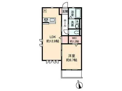 メゾン ド クレール(1LDK/1階)の間取り写真