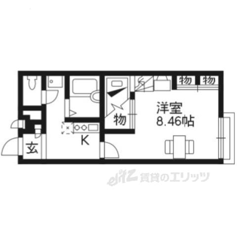 レオパレス TAKEO(1K/1階)の間取り写真
