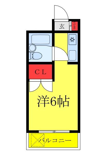 シティフラット25(ワンルーム/3階)の間取り写真