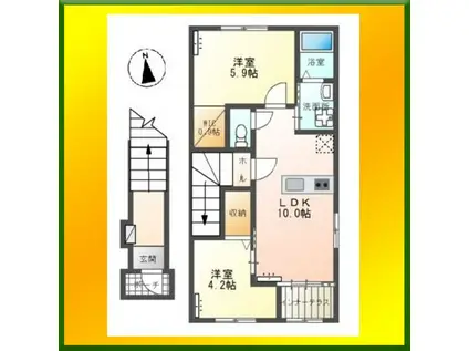 サンコリーナ向台(2LDK/2階)の間取り写真