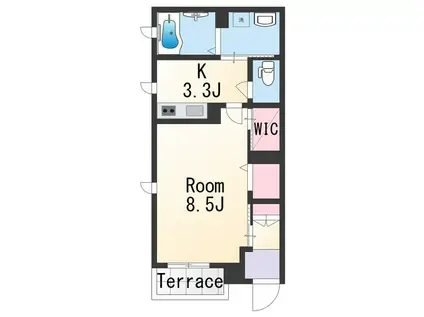 シャーメゾン萬町(ワンルーム/1階)の間取り写真