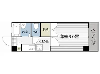 エントピア鴨池第11(1K/5階)の間取り写真