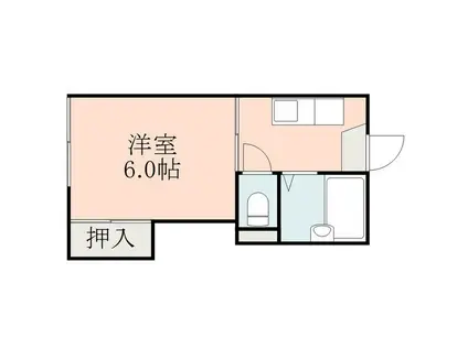 ハイツオークラ(1K/1階)の間取り写真