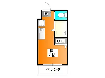 ビレッジ中根(ワンルーム/2階)の間取り写真