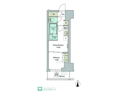 BRILLIA IST 錦糸公園(1DK/10階)の間取り写真