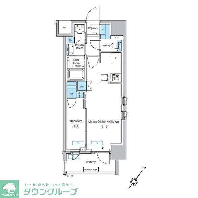 プレディアコート大森山王(1LDK/9階)の間取り写真
