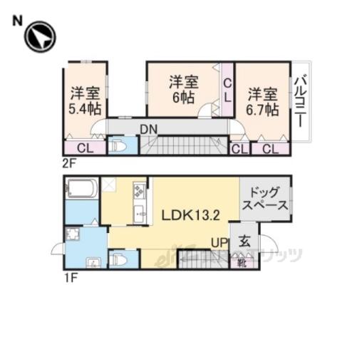 VISSO(3LDK/1階)の間取り写真