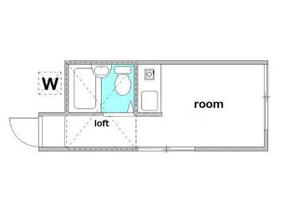 ボナールコーポ(ワンルーム/1階)の間取り写真