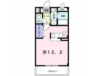 トリオンファーレ(ワンルーム/2階)の間取り写真