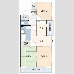 CAESAR PARK I(3DK/1階)の間取り写真