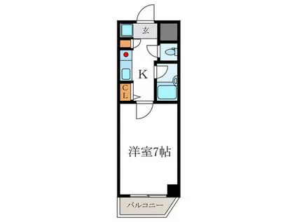 ミューズイレブン(1K/3階)の間取り写真