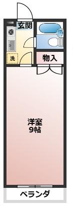 パークビレッジ(1K/2階)の間取り写真