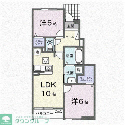 カーサ・コンソラータ(2LDK/1階)の間取り写真
