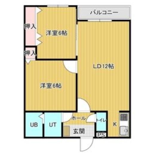 COMFORT812(2LDK/4階)の間取り写真