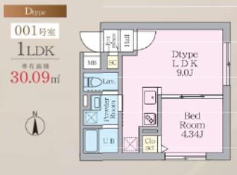 MAJESTIC LIFE 武蔵小山 マジェスティックライフ武蔵小山(1LDK/4階)の間取り写真