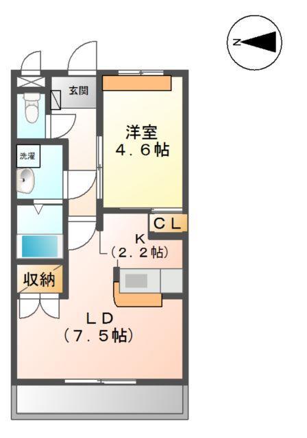 イースト 135.22(1LDK/1階)の間取り写真