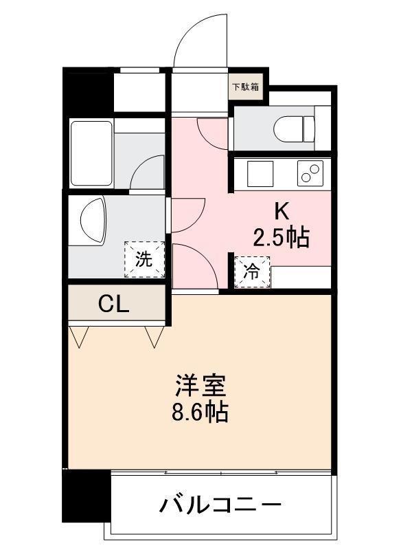 ルシファーII(1K/6階)の間取り写真