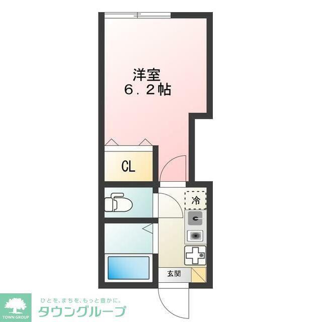 GLANZ亀有(1K/3階)の間取り写真