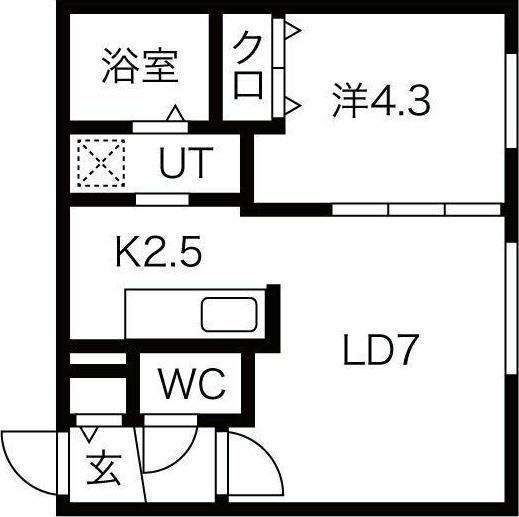 F012KOTONI(1LDK/2階)の間取り写真