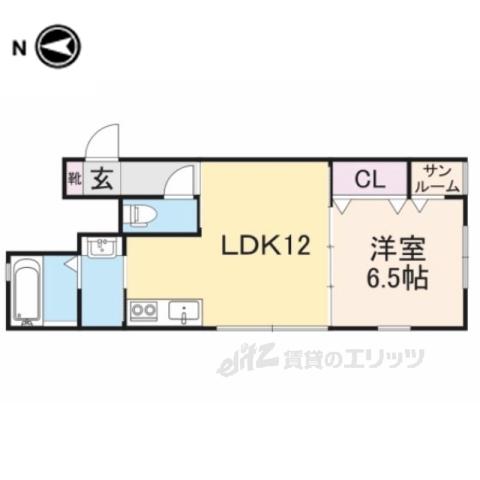 ルアーナスクエア(1LDK/1階)の間取り写真