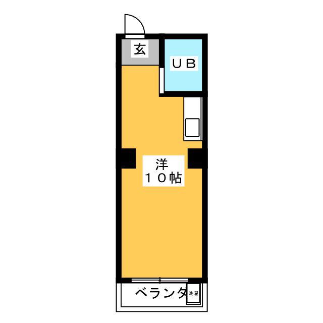 シティコア(ワンルーム/3階)の間取り写真