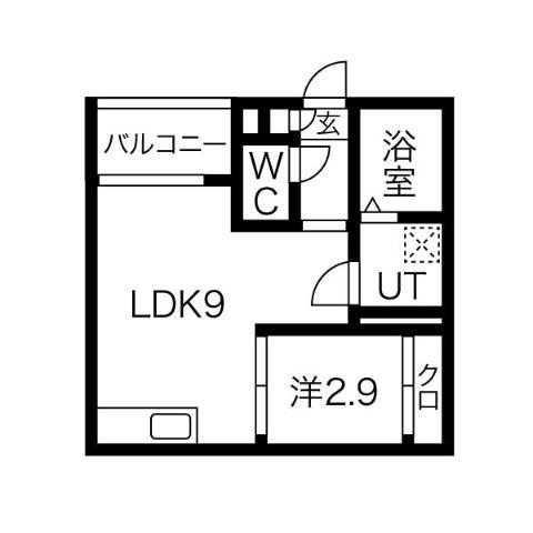 レガリスト山王5(1LDK/2階)の間取り写真