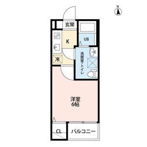 プラージュ柴田(1K/1階)の間取り写真
