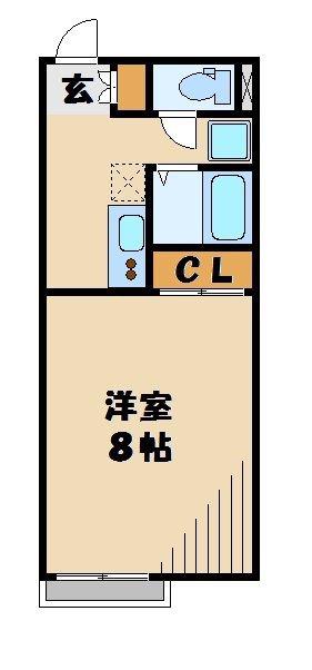 レオネクストLAN(1K/2階)の間取り写真