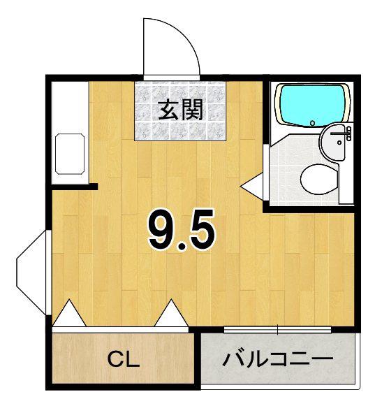 メゾン加後(ワンルーム/2階)の間取り写真