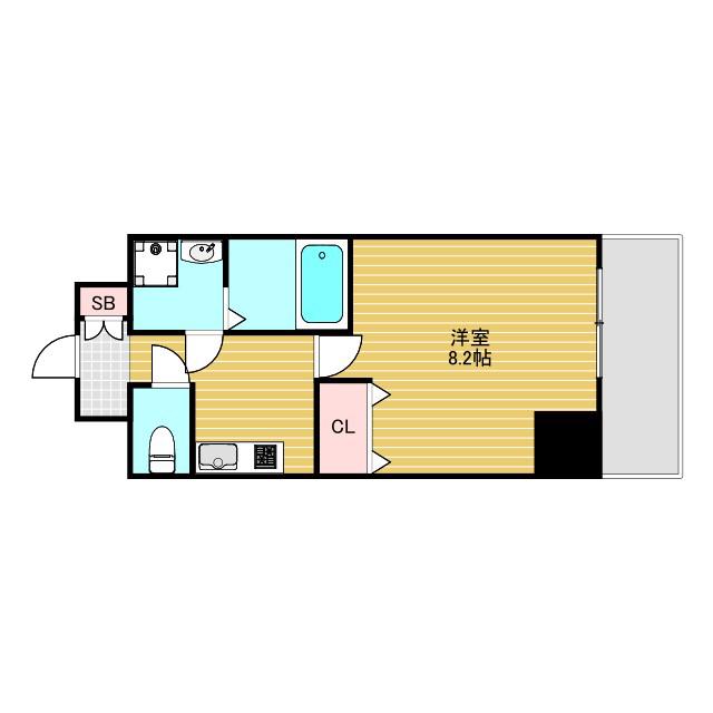 ASTIA西中島II(1K/4階)の間取り写真