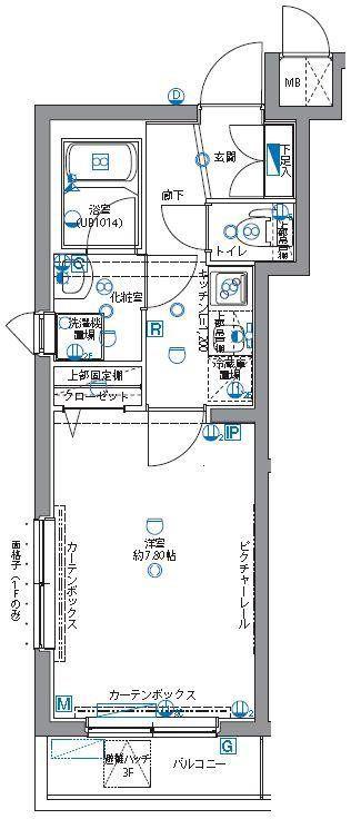 パティーナ志村坂上(1K/2階)の間取り写真