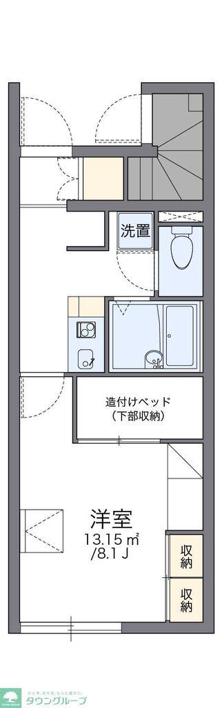 レオパレスブルーコーポ(1K/1階)の間取り写真