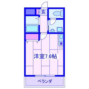ヴェルテHATAYAMA(ワンルーム/2階)の間取り写真
