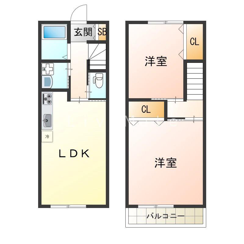 キャッスルメゾン舞子ヒルズ(2LDK/1階)の間取り写真