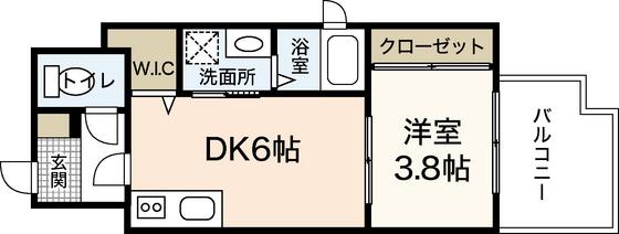 MOKA ESTA(1DK/5階)の間取り写真