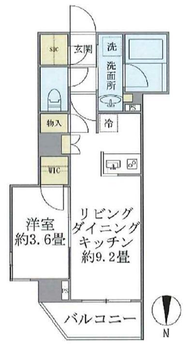 SOLAST SQUARE綾瀬(1LDK/1階)の間取り写真
