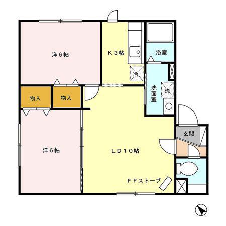 サニーコート(2LDK/1階)の間取り写真