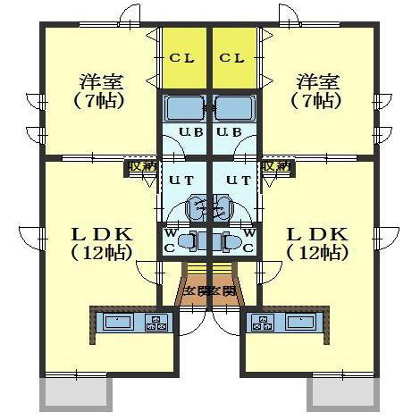 プチ ボヌール(1LDK/2階)の間取り写真