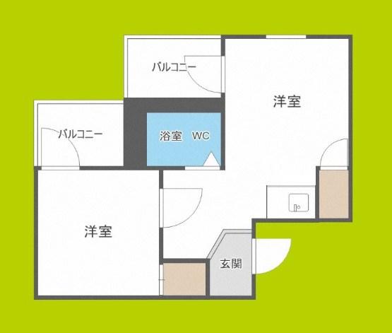 アメニティ新大阪4番館(1DK/4階)の間取り写真