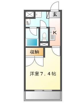 フォックスレイク(1K/5階)の間取り写真