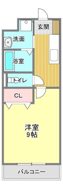 マンションアヤメ(1K/3階)の間取り写真