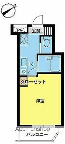 スカイコート市ヶ谷第5(1K/1階)の間取り写真