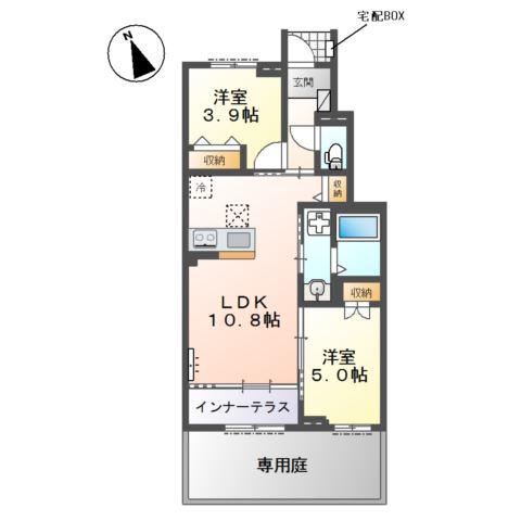 幸田町大字菱池 工事(2LDK/1階)の間取り写真
