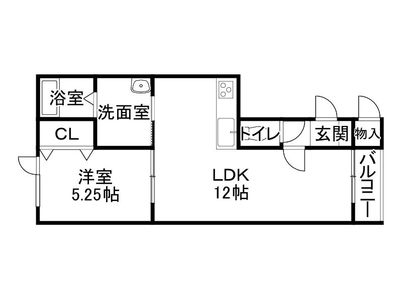 TIAD(1DK/1階)の間取り写真