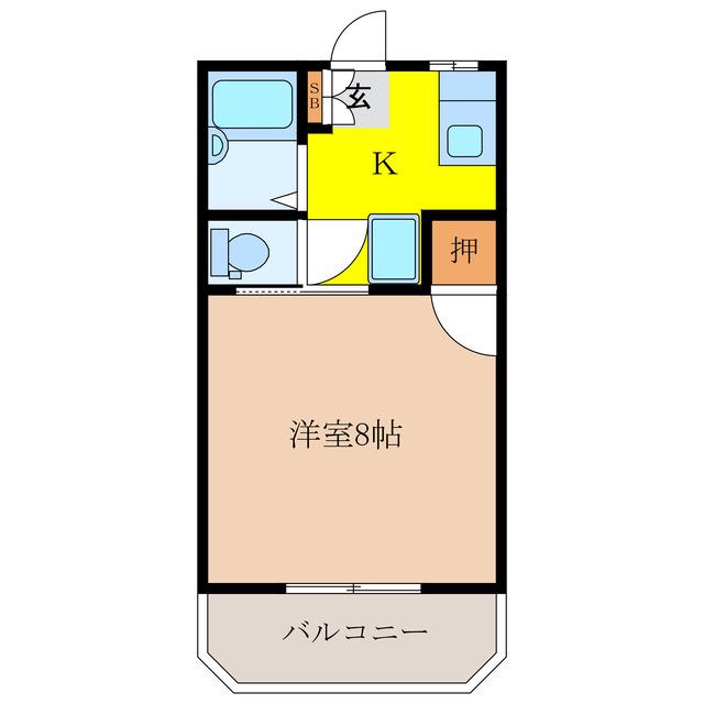 プレミールハイツ(1K/2階)の間取り写真