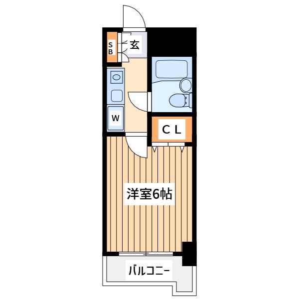 ダイアパレス相模原Ⅱ(1K/1階)の間取り写真