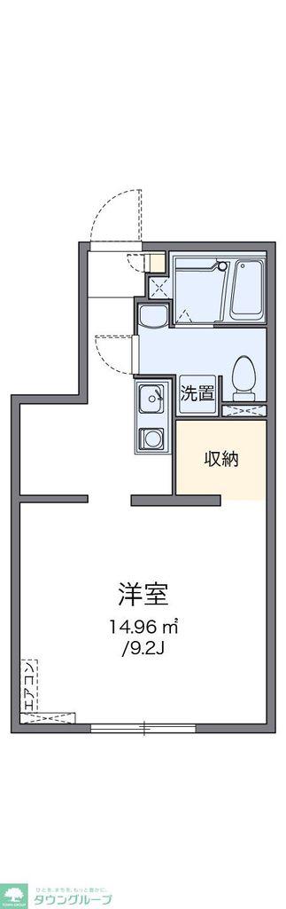 アルク上石川(ワンルーム/1階)の間取り写真