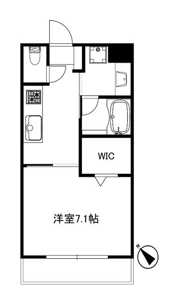 ルネ丸美・徳丸(1SK/1階)の間取り写真
