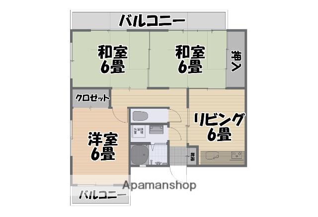 エクセレンスK(3DK/3階)の間取り写真
